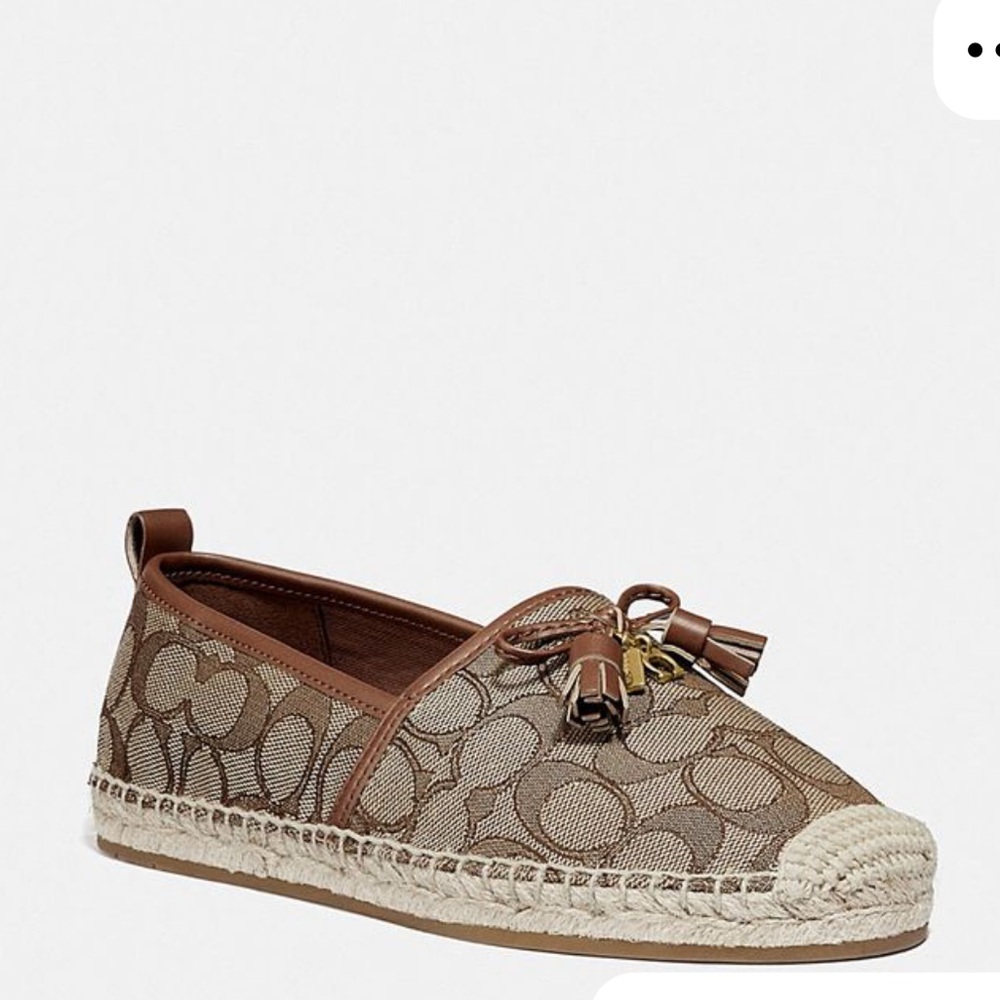 Coach Brown Espadrilles with Tassel Detail